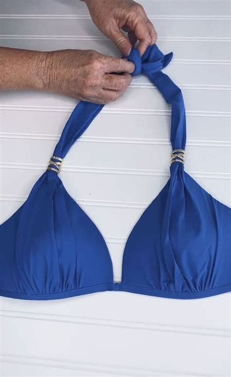 bathing suit top upside down|how to tie bikini tops.